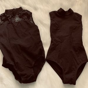 Two black dance Leo’s girls size 6